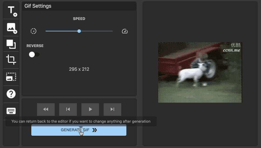 Cropping a gif