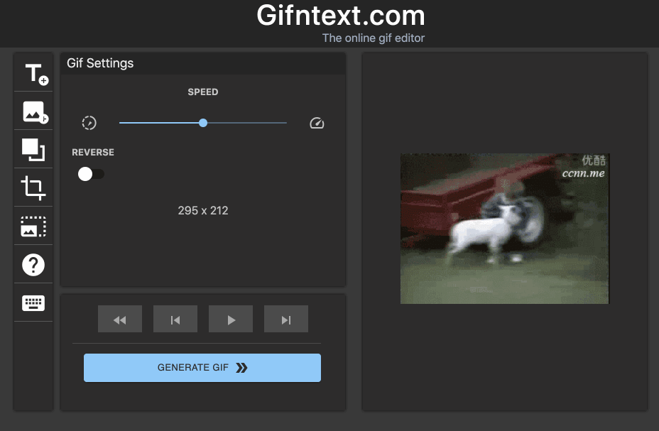 Add text to animated GIF